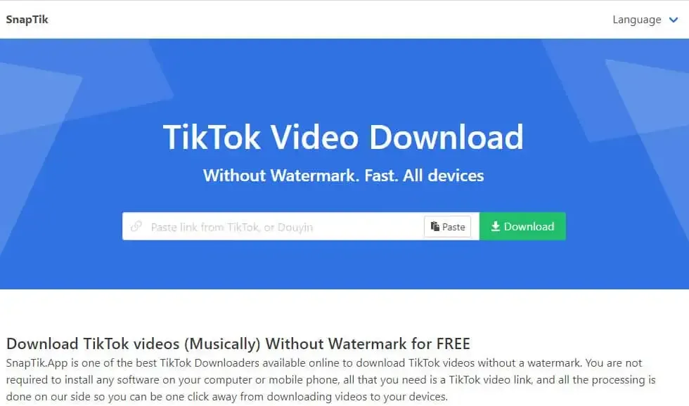 Snaptik: Tải video TikTok không logo, chất lượng HD – Hướng dẫn chi tiết 2025